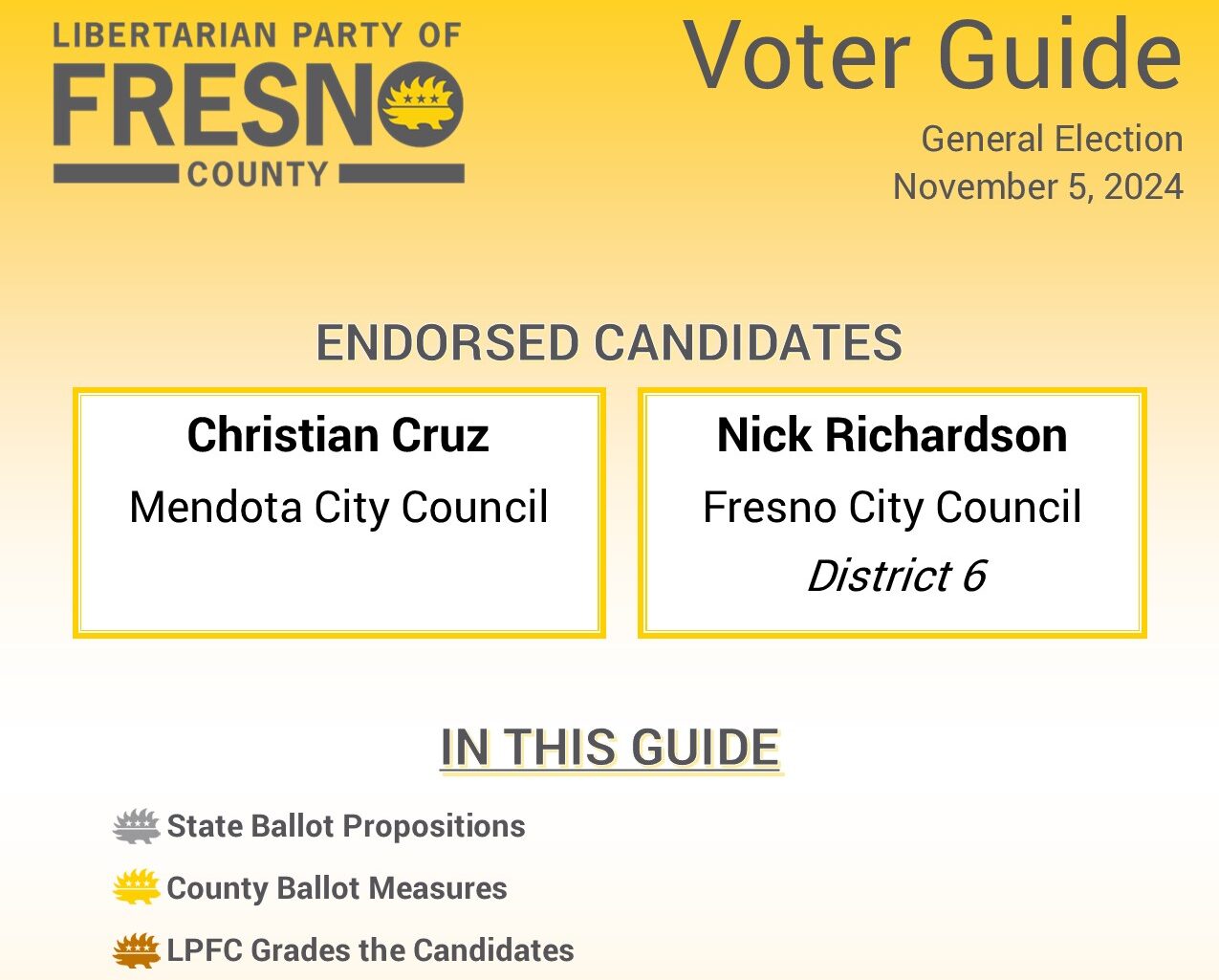 Libertarian Voter Guide: Endorsements, Ballot Measures, and ‘LPFC Grades the Candidates’